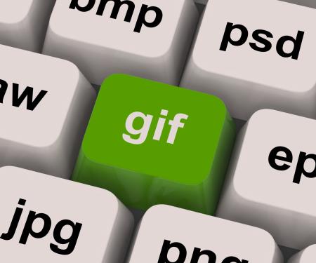 Gif Key Shows Image Format For Internet Pictures