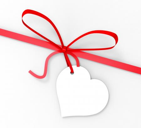 Gift Tag Shows Greeting Card And Blank