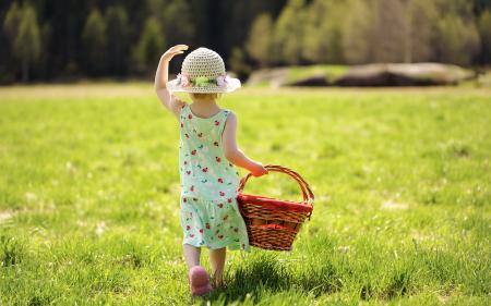 Girl Collecting Flowers