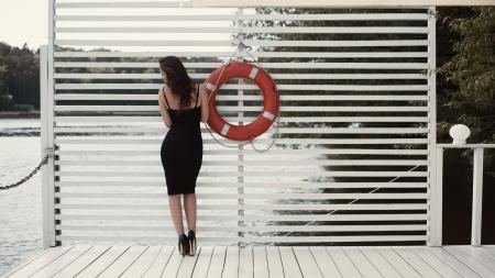 Girl in Black Dress