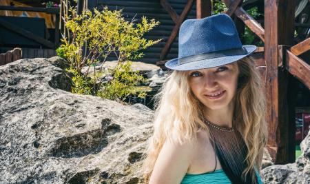 Girl in Blue Hat