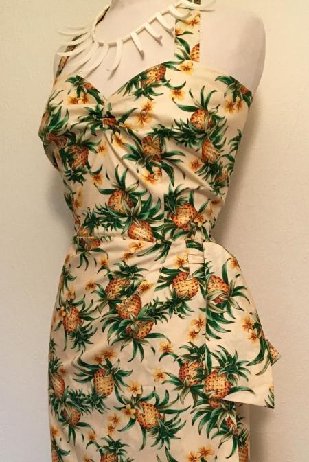 Girl in Brown Halter-neck Dress