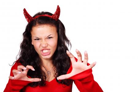 Girl in Red Costume