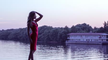 Girl in Red Dress