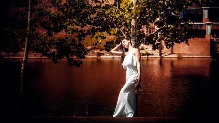 Girl in White Dress