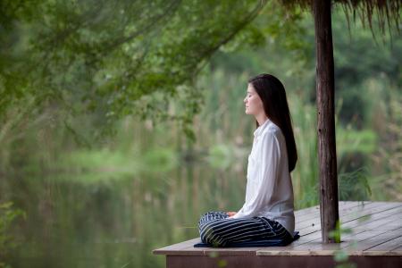 Girl observing Nature