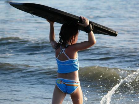 Girl surfing