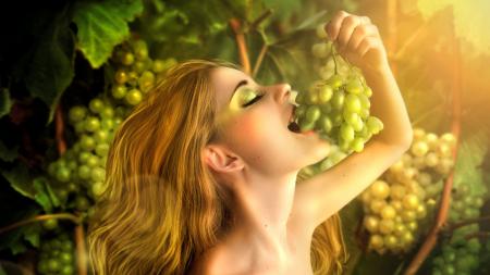 Girl With Grapes