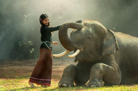 Girl With the Elephant