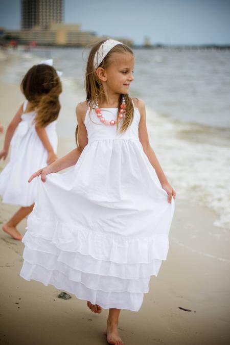 Girl's White Dress