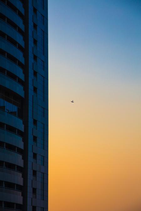 Glass Building in Golden Hour Photography