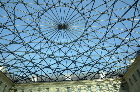 Glass roof structure