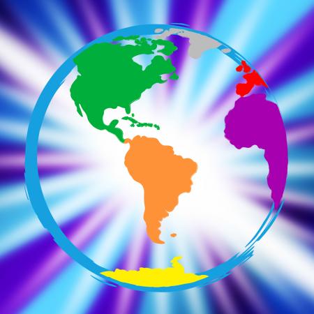 Global Globe Represents Vibrant Planet And Globalisation