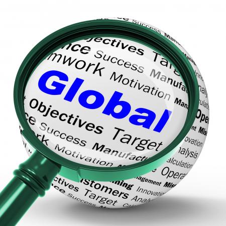 Global Magnifier Definition Means International Communications Or Worl