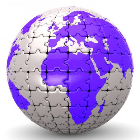 Globe World Means Jigsaw Puzzle And Global