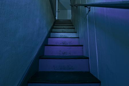 Gloomy Lockhouse Staircase - HDR