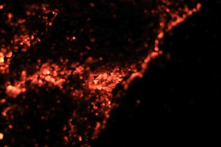 Glowing red hot coals
