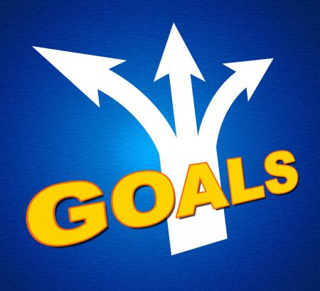 Goals Arrows Shows Targeting Direction And Aspirations