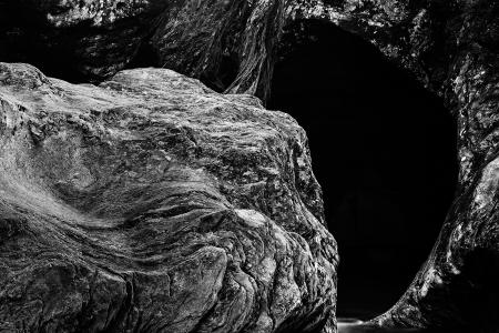 Gobble Rock Cave - Black & White HDR