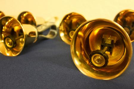 Golden bells at a church