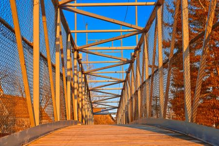Golden Sunset Bridge - HDR