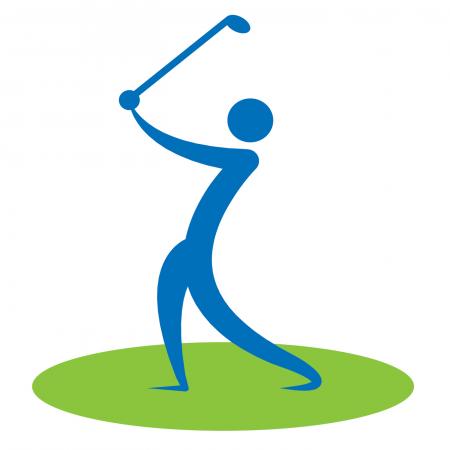 Golf Swing Man Indicates Game Human And Player