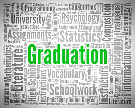 Graduation Word Represents University Phd And Diploma