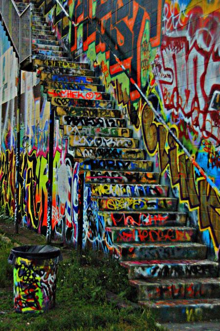 Walls with graffiti