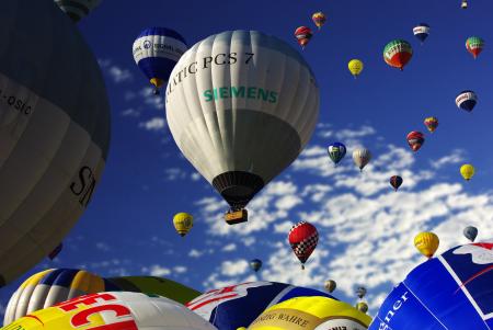 Gray and White Hot Air Balloon