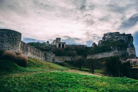 Gray Castle Under Cloudy Sky