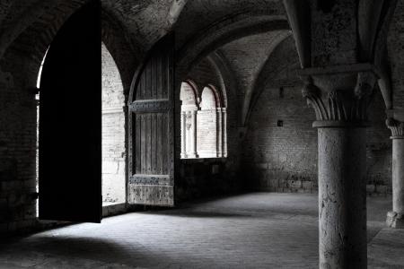 Gray Concrete Column Inside Vintage Building