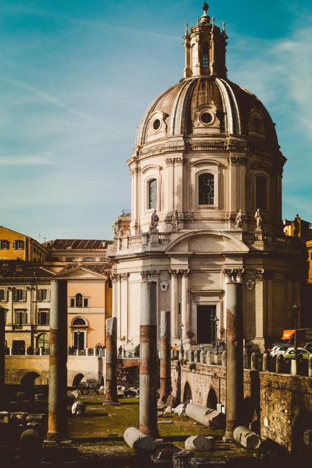 Gray Concrete Dome Building