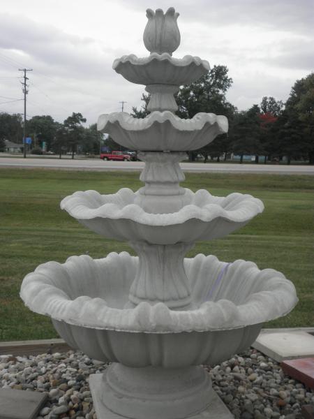 Gray Concrete Fountain