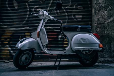 Gray Motor Scooter