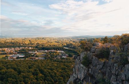 Gray Rock Formation and Trees