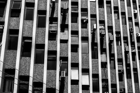 Gray Scale Photo of High-rise Building