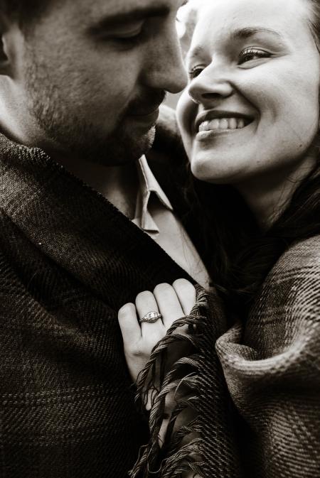 Gray Scale Photography of Couple