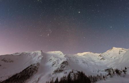 Gray Snowy Mountain