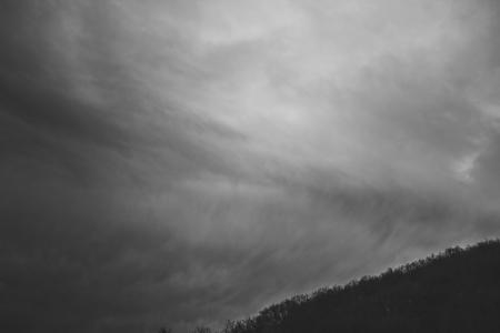 Grayscale Photo of a Sky