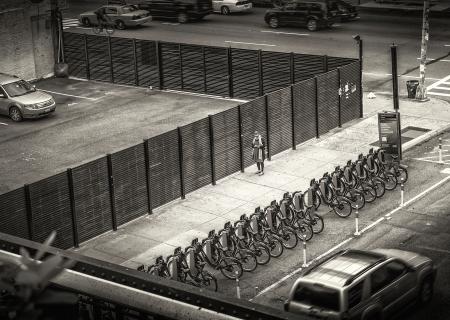 Grayscale Photo of Bikes