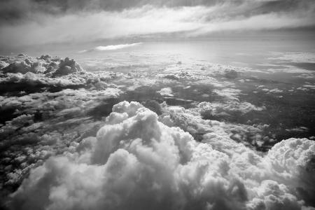 Grayscale Photo of Clouds