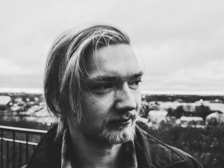 Grayscale Photo of Man in Suit