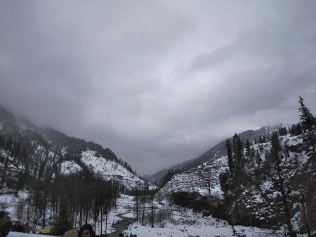 Grayscale Photograph of Mountain Covered With Snow