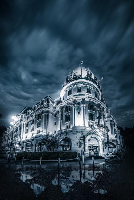 Grayscale Photography of a Mansion