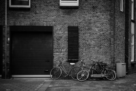 Grayscale Photography Of Bicycles