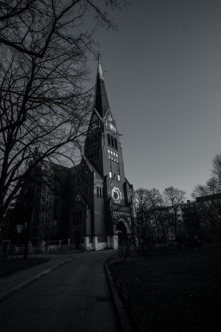 Grayscale Photography of Cathedral