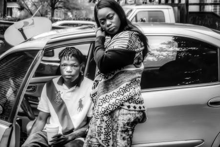 Grayscale Photography of Man and Woman