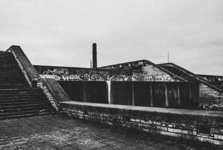 Grayscale Photography of Staircase