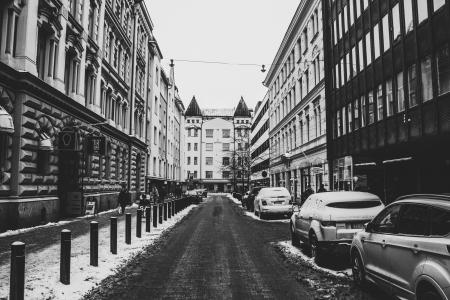 Grayscale Photography Of Street In The City