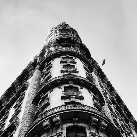 Grayscaled Photo of Building